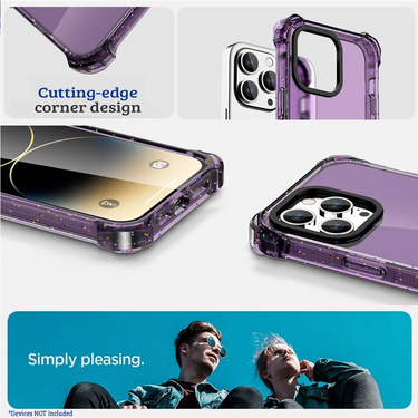 iPhone 15 Plus Shockproof Case Cover - Drop-Resistant, Premium Quality, Comfortable Grip, Long-Lasting, Lightweight - Clear Blue